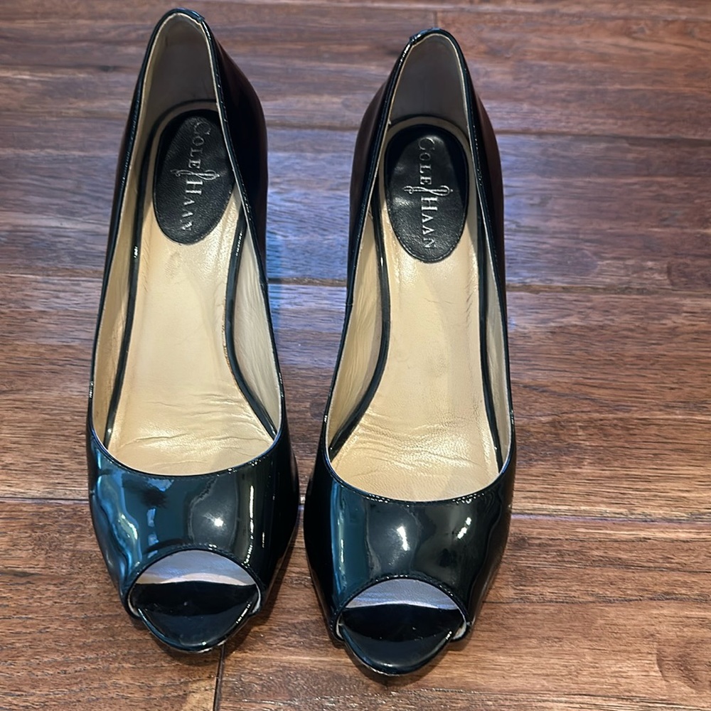 Cole Haan black patent leather heels